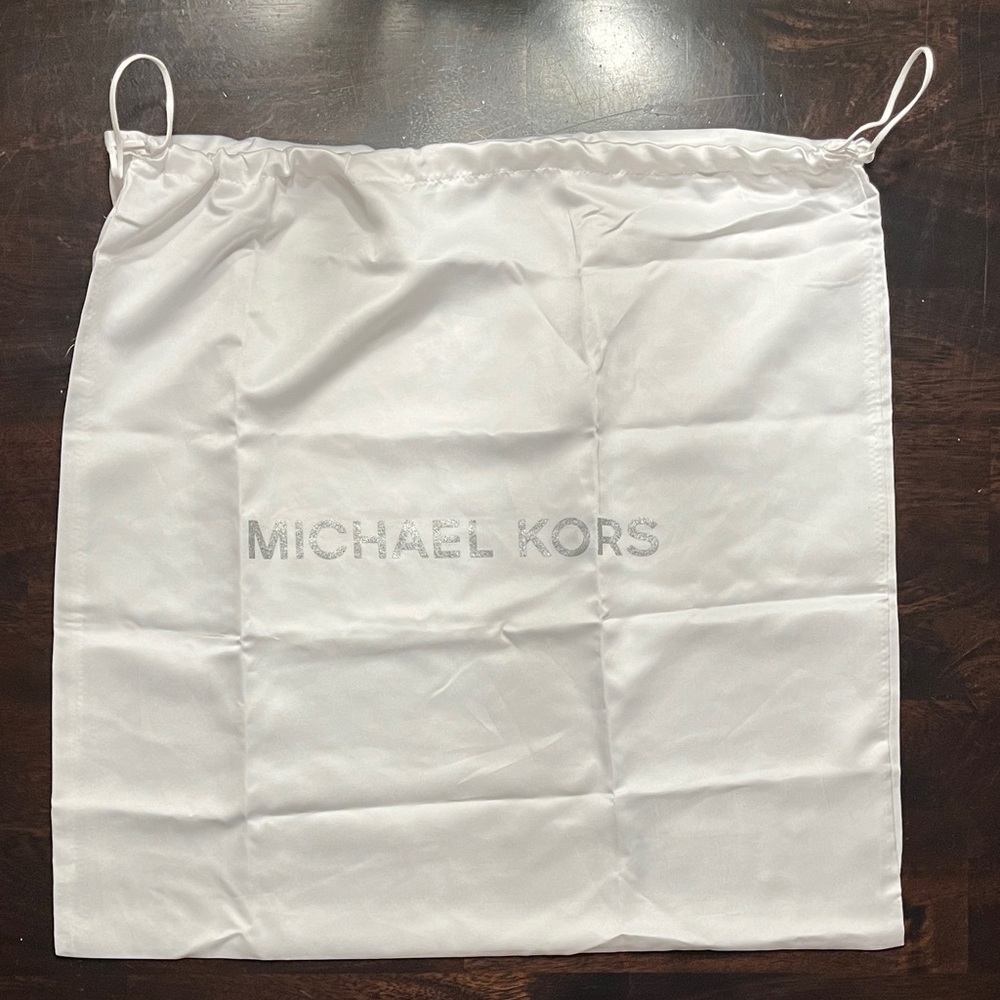 Michael Kors Dust Bag White Satin Drawstring Approximately 18”x18”